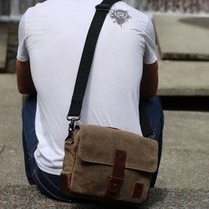 NutSac Bag Brown With Black Shoulder Strap